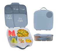 b.box Lunchbox | Large Bento Box with 4 Compartments (2 Leakproof), Removable Divider, Gel Cold Pack | Ideal for School | from 3+ | 2L Capacity