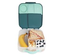b.box Lunchbox | Jumbo Bento Box with 4 Compartments (2 Leakproof), Removable Divider, Gel Cold Pack | Ideal for School | From 3+ | 1L capacity