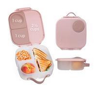 b.box Mini Lunch Box | 3 Compartment Bento Box (2 Leak-Proof) | Lunch Box for Toddler Snacks | Suitable for Storing Whole Fruits | BPA Free