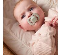 b.box Pacifier Soother Dummy Size 1 (2 Pack) | Natural Rubber Latex |Round Nipple | Antimicrobial | 0-6m