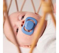 b.box Pacifier Soother Dummy Size 1 (2 Pack) | Natural Rubber Latex |Round Nipple | Antimicrobial | 0-6m