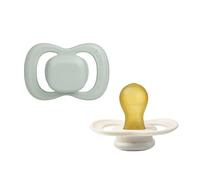 b.box Pacifier Soother Dummy Size 2 (2 Pack) | Natural Rubber Latex |Round Nipple | Antimicrobial | 6m+