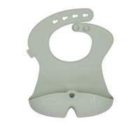 b.box Silicone Bib | Stay open Catcher | Rolls for Easy on the go use | Non-stick silicone | Adjustable, Tapered Fit | Dishwasher Safe | From 4m+