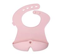 b.box Silicone Bib | Stay open Catcher | Rolls for Easy on the go use | Non-stick silicone | Adjustable, Tapered Fit | Dishwasher Safe | From 4m+