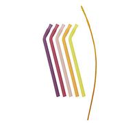 b.box Silicone Straw (5 Pack) | Flexible, Long, Reusable Drinking Straw and Cleaner Set | Dishwasher Safe, Kid Friendly | Warm or Cool Liquids