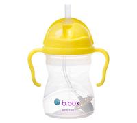 b.box Sippy Cup | Drink from any Angle | Fliptop, Weighted Straw, Leak Proof & Easy Grip | BPA Free, Dishwasher safe | From 6m+ | 240ml/8 oz (Lemon)