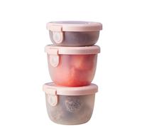 b.box Snack Tubs 3-Pack, Leak Proof Snack Cups for Bento Box and Lunch Box, Kids Snack Containers, 4 oz and 2 oz Sizes, Dishwasher and Microwave Safe, Berry