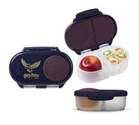 b.box Snackbox | Mini Bento Lunch Box with 2 Leakproof Compartments | Ideal for Toddlers, Kids Lunch & Snacks | Fits Whole Piece of Fruit | BPA Free