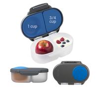 b.box Snackbox | Mini Bento Lunch Box with 2 Leakproof Compartments | Ideal for Toddlers, Kids Lunch & Snacks | Fits Whole Piece of Fruit | BPA Free