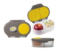 b.box Snackbox | Mini Bento Lunch Box with 2 Leakproof Compartments | Ideal for Toddlers, Kids Lunch & Snacks | Fits Whole Piece of Fruit | BPA Free