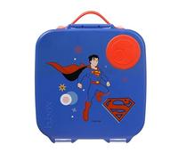 b.box Superman Lunchbox | Large Bento Box with 4 Compartments (2 Leakproof), Removable Divider, Gel Cold Pack | Ideal for School | from 3+ | 2L Capacity