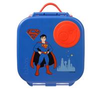 b.box Superman Mini Lunchbox | Bento Box with 3 Compartments (2 Leakproof) | Ideal for Toddlers, Kids Lunch & Snacks | Fits Whole Piece of Fruit | BPA Free