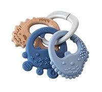 b.box Trio Teether | 3 Textured Teethers on Detatchable Ring | Soothing for Infants 3m+ |Varying Textures to Gently Massage