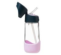 b.box TritanTM Drink & Water Bottle | Easy Grip Bottle and Leakproof Lid | Cool Modern Child Friendly Design, Best for After Sippy Cup | 450ml/15oz (Indigo Rose)