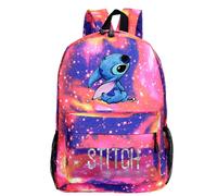 (B) Boys Girls Lilo & Stitch Backpack School Bag Students Bookbag Handbags Travelbag Daypack