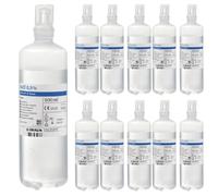 B BRAUN NaCl 0.9 Saline Solution 10 x 500 ml, Isotonic Physiological Saline Solution 0.9 Saline Solution Baby Sodium Chloride Wound Cleansing Saline Solution Nose Rinse Nasal Shower