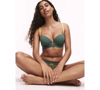 B By Boutique Women's Anna Wired Longline Push-Up Balcony Bra A-E - 34C - Dark Khaki, Dark Pink,Dark Khaki