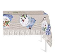 B&C fabrics NAF NAF Resin Tablecloth Stain-Resistant Rectangular Table 100% Cotton Acrylic Coated (Fruit Dishes, 150 x 250 cm)