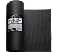 B&C Home Goods Tool Box Liner - Drawer Liner w/Black Anti Slip Toolbox Matting - Box Liners to Protect Your Tools - Easily Adjustable to Fit Any Size