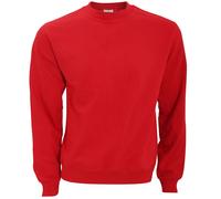 B&C Men's Crew Neck Sweatshirt Top in Red | Size: Small B&C Red S