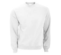 B&C Men's Crew Neck Sweatshirt Top in White | Size: 4XL B&C White 4XL