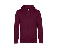 B&C Men's King Zipped Hoodie in Red | Size: Medium B&C Red M