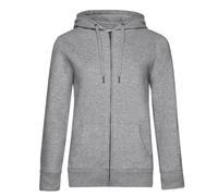 B&C Men's Queen Heather Zipped Hoodie in Grey | Size: 2XL B&C Grey 2XL