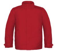 B&C Men's Real Premium Windproof Thermo-Isolated Jacket (Waterproof PU Coating) in Red | Size: 2XL B&C Red 2XL