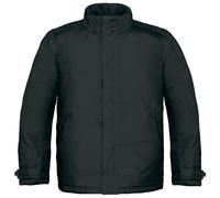 B&C Men's Real Premium Windproof Thermo-Isolated Jacket (Waterproof PU Coating) in Black | Size: 3XL B&C Black 3XL