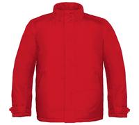B&C Men's Real Premium Windproof Thermo-Isolated Jacket (Waterproof PU Coating) in Red | Size: 2XL B&C Red 2XL