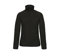 B & C Women’s Sweat Jacket, Micro Fleece, Full Zip, White, S, black, XXL