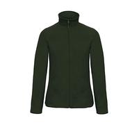 B & C Women’s Sweat Jacket, Micro Fleece, Full Zip, White, S, forest green, L