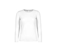 B&C Women's E150 Long Sleeve T-Shirt in White | Size: XS B&C White XS
