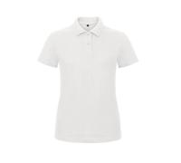 B&C Women's ID.001 Plain Short Sleeve Polo Shirt in White | Size: XS B&C White XS