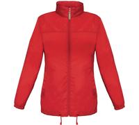 B&C Women's Sirocco Lightweight Windproof, Showerproof & Water Repellent Jacket in Red | Size: XS B&C Red XS