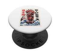 B-Caw-K Funny Giant Chicken Japanese Monster Poster Men PopSockets Adhesive PopGrip