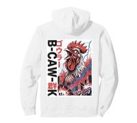 B-Caw-K Funny Giant Chicken Japanese Monster Poster Men Pullover Hoodie