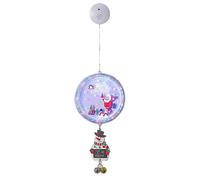 (B) Christmas Decoration Disc Hanging Led Light Cute Santa Claus Tree Music Lamp