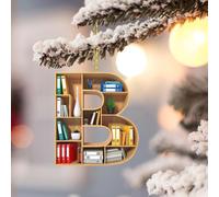 (B) Christmas Ornament Xmas Decoration 26 Letters Christmas Tree Decoration Pendant Christmas Tree Ornaments Personalized DIY Christmas Ornaments Christma