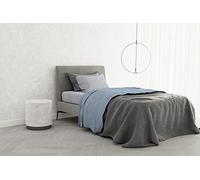 B-CL-TC-1PM-18-azzu Italian Bed Linen TRENDY CHIC 100% Cotton Bedding Set, Queen Size, Light Blue