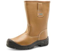 Beeswift Click Lined Steel Toe Scuff Cap Leather Upper Rigger Boots 1Pr Tan 10 RBLSSC10