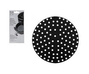 B&Co Round 20cm Silicone Air Fryer Liner (839292) - Non-Stick, Heat Resistant, Reusable, Dishwasher Safe for Air Fryers, Ovens & Steamers