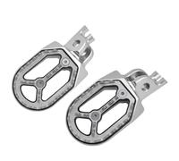 B Compatible With Suzuki For RMZ 250 2005 2006 Motorcycle Foot Pegs Footpeg Pedals FootRest Upgrade Modified Parts Replacement Accessories(Silver)