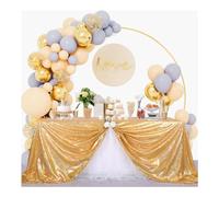 B-COOL Gold Sequin Tablecloth Party Glitter Tablecloth Sparkly Table Cloth 60x102 Inches Rectangle Classy Elegant Tablecloth for Christmas Halloween Theme Parties Table Decorations
