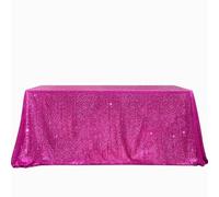 B-COOL Rectangle Fuchsia Sequin Tablecloth Glitter Tablecloth Wedding Party Sequence Table Cloth for Christmas 60x102-Inch