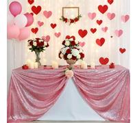 B-COOL Sequin Tablecloth 50x80inch Sparkly Table Cloth Table Cover Overlays for Party Decoration Christmas Wedding Dinner Linen