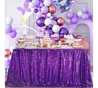 B-COOL Sequin Tablecloths Sparkle Tablecloth for Rectangle Tables 90x132inch Bridal Shower Tablecloth Glamorous Wedding Decoration