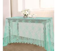 B-COOL Vintage Lace Tablecloths 60x120 Inch Green Wedding Floral Tablecloth for Rectangle Tables Lace Fabric Rustic Party Decor