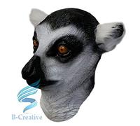 B-Creative Latex Full Head Overhead Animal Cosplay Masquerade Fancy Dress Up Carnival Mask (Lemur Mask)