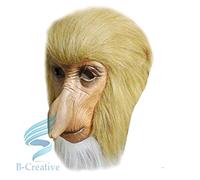 B-Creative Latex Full Head Overhead Animal Cosplay Masquerade Fancy Dress Up Carnival Mask (Prosboscis Monkey Mask)